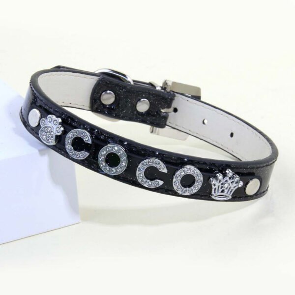 Personalized Name Pet Charms Rhinestone DIY Pet Collar