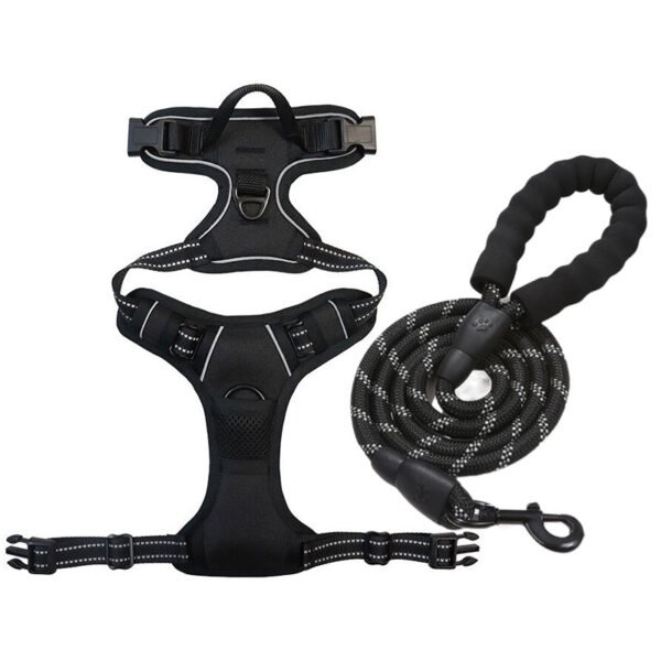 11 Colorful Medium and Large-sized Dog Harness & Leash Set