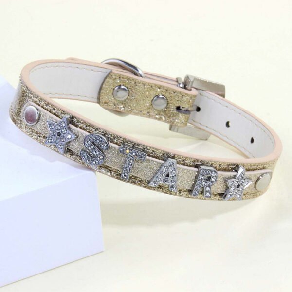 Personalized Name Pet Charms Rhinestone DIY Pet Collar