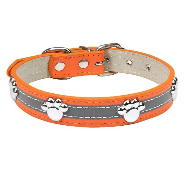 93036e99bc19b8762e511a4e0c4e63a Personalized Leather Pet Collar with Footprint Accessories