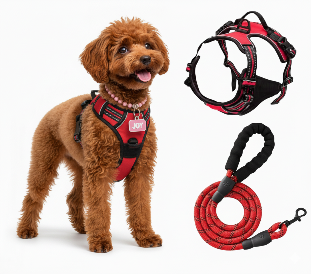 111 Colorful Medium and Large-sized Dog Harness & Leash Set