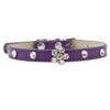 13 (2) Pet Necklace with Floral-shaped Crystal