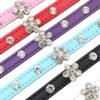 13 (7) Pet Necklace with Floral-shaped Crystal