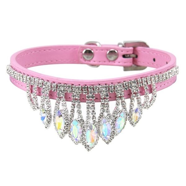 4 Pet Necklace with Shining Crystal