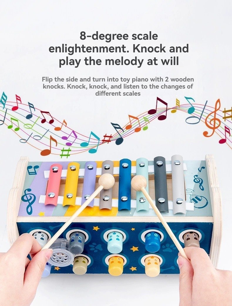 (4-in-1) Multi-functional Dog Mole Game (Musical Version)