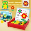 magnetic tangram pattern block puzzle