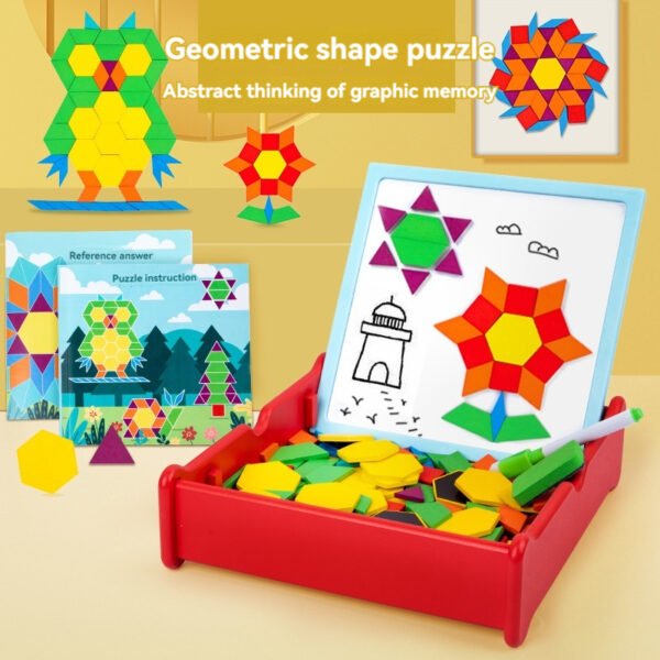 magnetic tangram pattern block puzzle