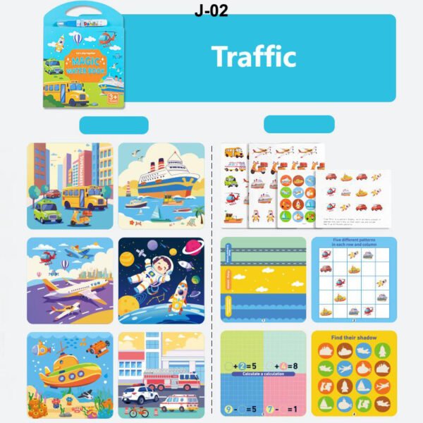 Reusable water painting book