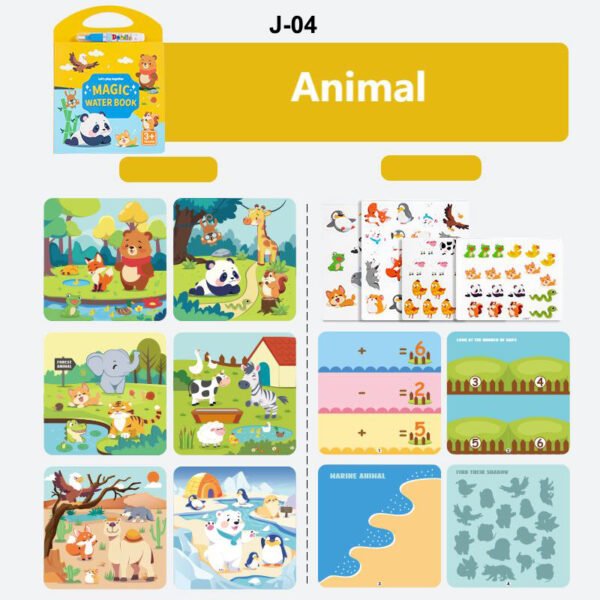 Reusable water painting book