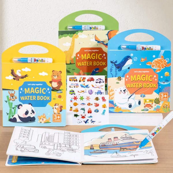 Reusable water painting book