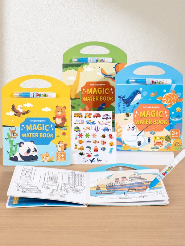 Reusable water painting book