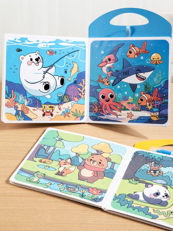 Reusable water painting book
