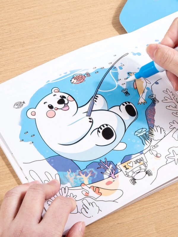 Reusable water painting book