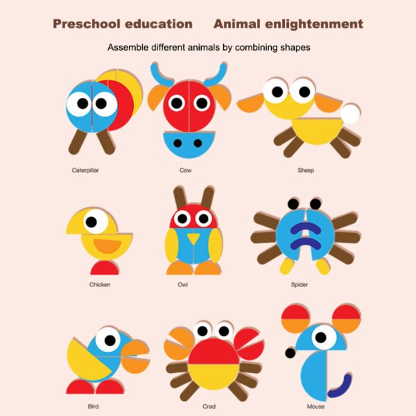 3j Geometric Animal Puzzle