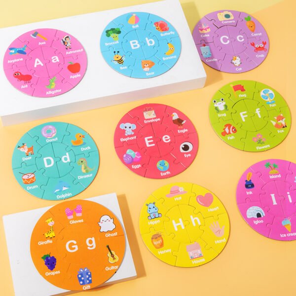 4 Double-Sided Wooden Puzzle